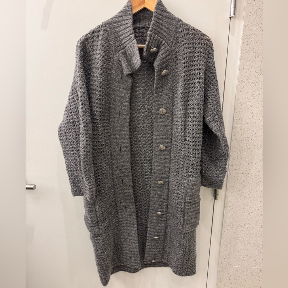 Chanel Gray Knitted long cardigan size 38